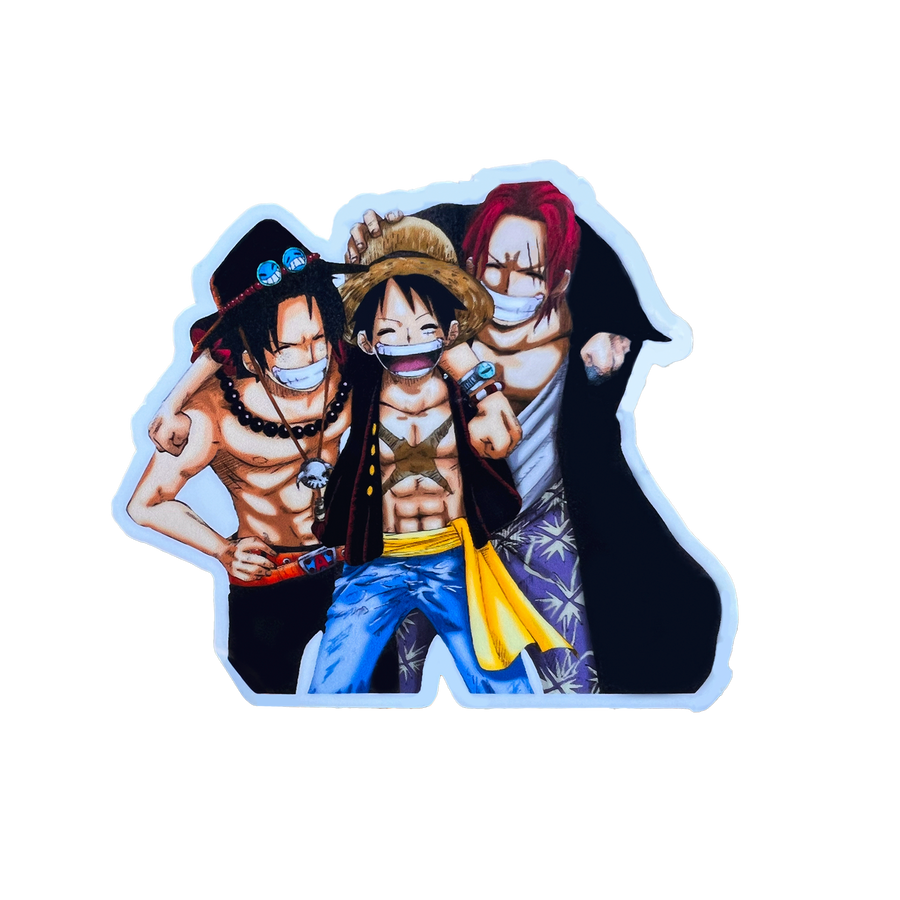 Ace, Luffy, Shanks Pirates Sticker