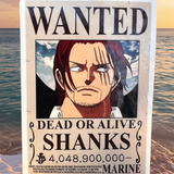 Pegatina Buscados & Recompensa de Shanks
