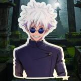 Gojo w Sunglasses Sticker