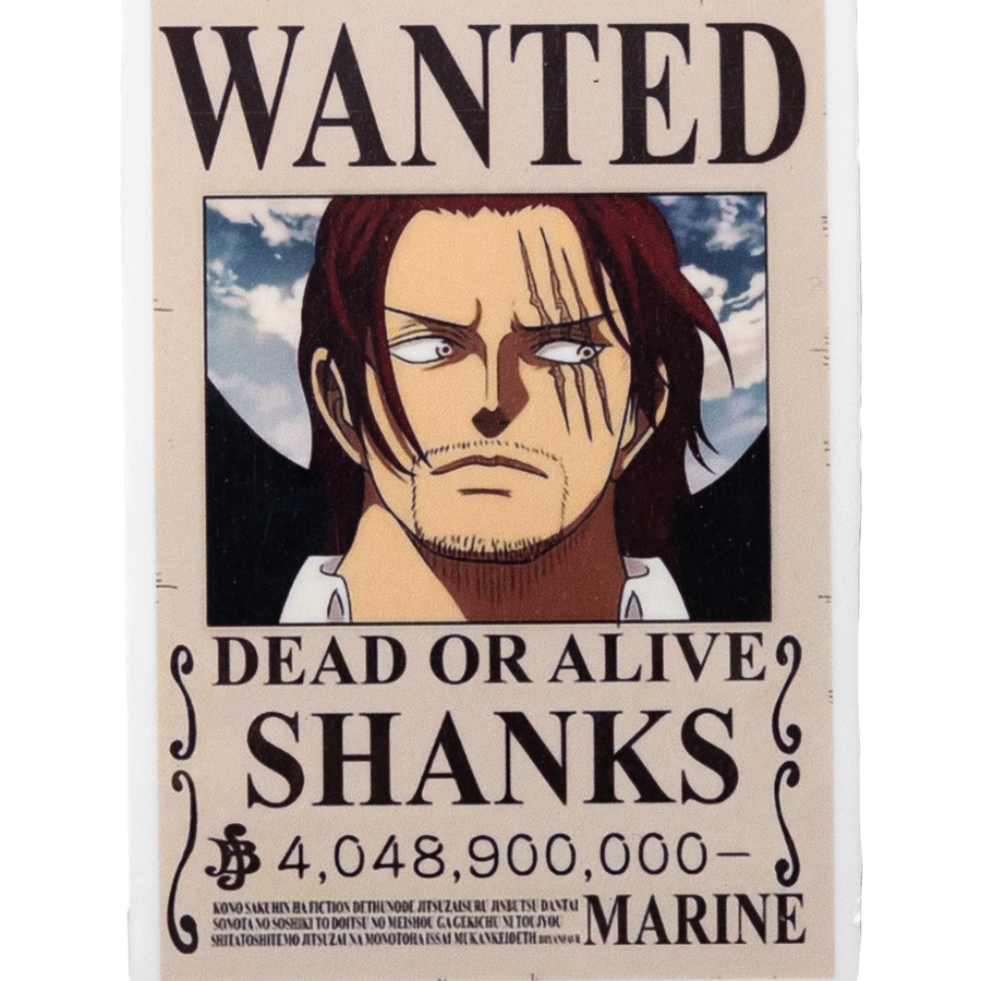 Pegatina Buscados & Recompensa de Shanks