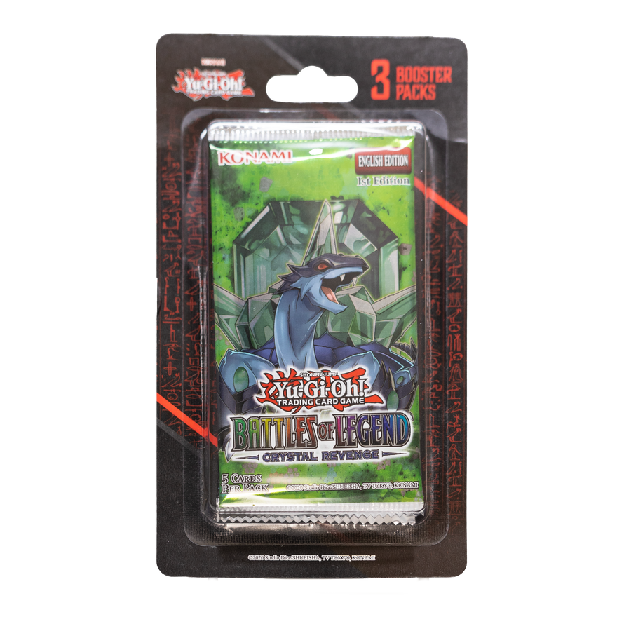Yu-Gi-Oh! trading card game booster pack with a dragon illustration on a white background